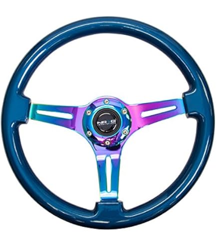 NRG Innovations RST-006BK 350mm ステアリング NRG Innovations RST-006BK NRG Deep Dish Steering Wheels with Hole